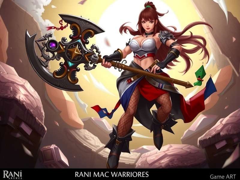 Rani Mace Warrioress Game Art
